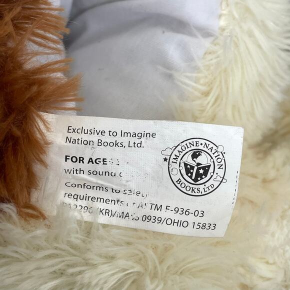 Singing Puppy Dog Hand Puppet Plush Imagine Nation Books Stuffed Toy READ - Picture 8 of 8